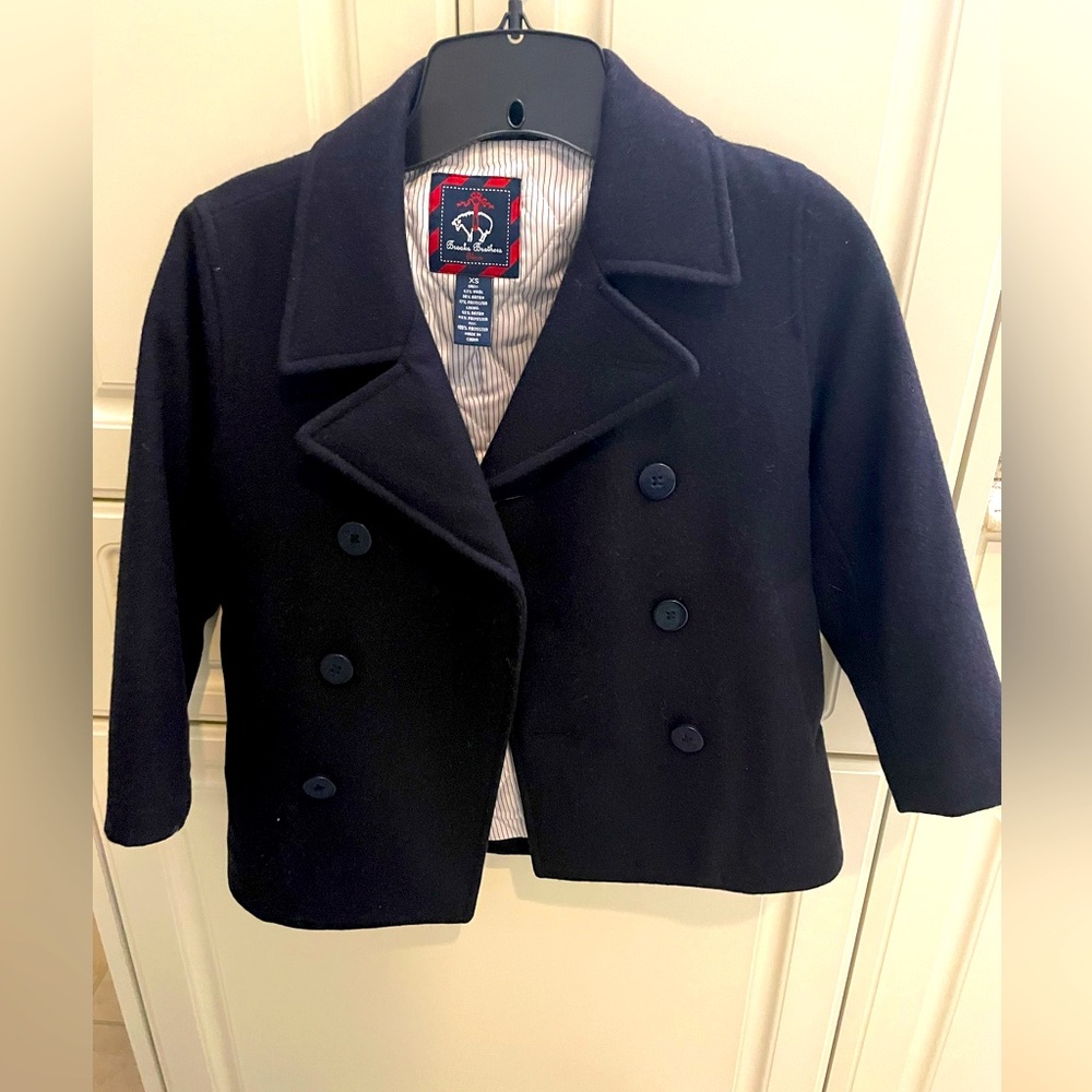 Brooks brothers boys pea coat size XS